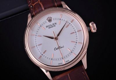 Rose Gold Fake Rolex Cellini Time Watch Copy Watches From China